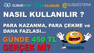 Cliquebook Para Kazanma  Uniclique  Cliquesteria Nasıl Kullanılır  Kayıt  Para Çekme ve Fazlası [upl. by Ynohta]