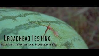 Barnett Whitetail Hunter STR  Broadhead Testing [upl. by Aztirak]