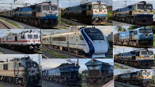 HIGH SPEED TRAINS on Bangalore  Hubballi Line DIESEL amp ELECTRIC 100kmph earlymorning 34 in1 PART 9 [upl. by Lisa]