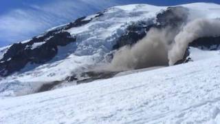 Huge rockfall on Mount Rainier [upl. by Honna117]