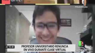 Profesor ignorado por sus alumnos explota y renuncia en plena clase virtual [upl. by Einaffit319]