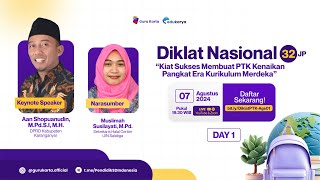 Hari 1  Diklat Kiat Sukses Membuat PTK Era Kurikulum Merdeka [upl. by Ahsietal277]