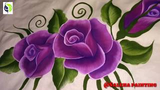 Rose Painting tutorial 2018 [upl. by Gupta176]