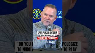 Coach Malone had jokes for Jokić playing a lot of minutes 😂 [upl. by Nolram]