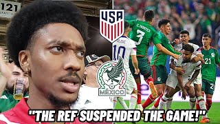 THE MOMENT USA VS MEXICO GOT UNBELIEVALBY HOSTILE 4 RED CARDS amp FAN ALTERCATIONS [upl. by Azne]