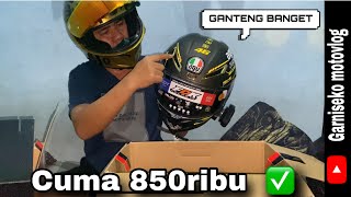 BUKAN HELM AGV‼️ review helm FDK FULL FACE MOTIF CARBON DAN CAMPION [upl. by Aneerol]