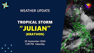 Press Briefing Tropical Storm JulianPH 500 PM Update September 28 2024  Saturday [upl. by Ilram]