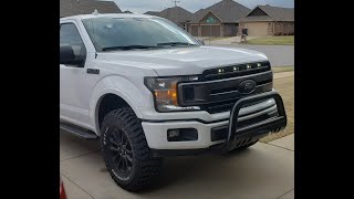 2018 f150 RAPTOR grill light barLED headlights install [upl. by Ku]