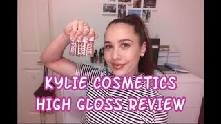 KYLIE COSMETICS HIGH GLOSS REVIEW [upl. by Latsirk]