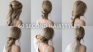 6 QUICK amp EASY HAIRSTYLES  Cute Long Hair Hairstyles [upl. by Esile395]