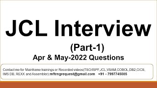 JCL Interview Questions Part1 [upl. by Hyams]