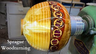 Woodturning  The Walnut Shell Laughing Faces Hollow Form [upl. by Henleigh702]