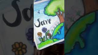 Afforestation poster drawingSave trees posterBhavagnas Arts and Crafts [upl. by Waddle]