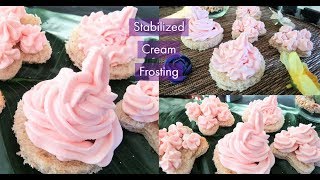 Stabilized Whipped Cream Frosting  How To Make Stabilized Whipped Cream  Homemade Cream Frosting [upl. by Dworman443]