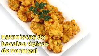 Pataniscas de bacalao típicas de Portugal javierromero cocinacasera bacalao [upl. by Hsina]