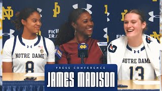 JMU Postgame Press Conference 111324  Notre Dame Womens Basketball [upl. by Eyla]