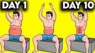 10 Day Chair Workout To Lose Belly Fat NO STANDING [upl. by Eldnar339]