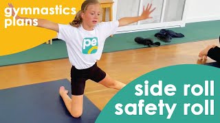 PE Planning Gymnastics Lessons  Side Roll Safety Roll [upl. by Nytsirc]