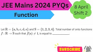 Let Rabcde amp B1234 total number of onto function fR→S such that fa ≠ 1 is equal to [upl. by Oiramad130]