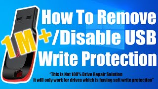 How To Remove  Disable USB Write Protection [upl. by Orin]