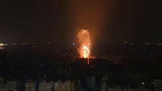 Explosions and smoke plumes over Beirut as Israeli continues bombardment [upl. by Sheply]