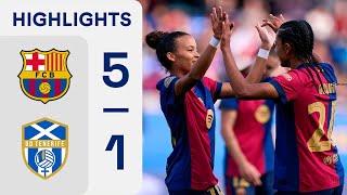 FC BARCELONA 5  1 COSTA ADEJE TENERIFE  RESUMEN LIGA F [upl. by Elinore]