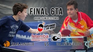 FINAL GS FeTeMBA 6ta Div Juan Candela FÉN vs Valentín Basso GIM [upl. by Eixel]