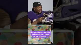 Ravens players react to their brand new helmets 🤩 via ravensTT shorts [upl. by Aiym]