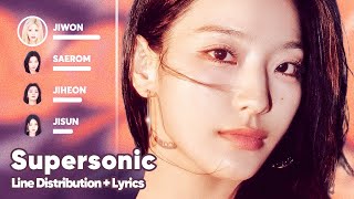 fromis9  Supersonic Line Distribution  Lyrics Karaoke PATREON REQUESTED [upl. by Eluk]