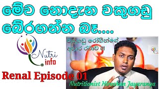 වකුගඩු රෝගීන්ට අහාර  Kidney Renal Diet Episode 01  Nutritionist Hiroshan jayaranga [upl. by Lled]