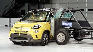 2014 Fiat 500L side IIHS crash test [upl. by Wyly]