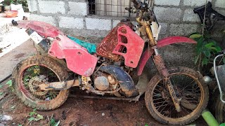 Full Restoration a abandoned Honda CRM250 [upl. by Shaver192]