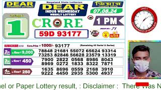 LOTTERY LIVE DEAR NAGALAND STATE LOTTERY SAMBAD DRAW RESULT 07082024 NAGALAND LOTTERY LIVE [upl. by Ilrahc]