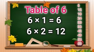 Table of 6  Learn Multiplication Table of 6  6 ka pahada  6 ka table english [upl. by Sylirama]