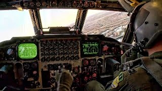 B52 Bomber Landing • InFlight Cockpit Video [upl. by Cody431]