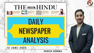 THE HINDU  Daily Newspaper Analysis by Naresh Sharma  13062024  Manu Law Classes [upl. by Sandra]