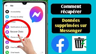 Comment récupérer des données supprimées sur Messenger 1 Récupérer un message supprimé [upl. by Reilamag]