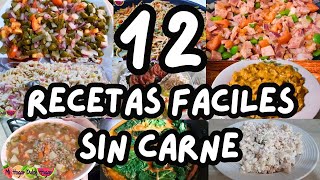 ✅12 RECETAS FÁCILES SIN CARNE mihogardulcehogar recetassincarne comidasrapidasyfacilesdehacer [upl. by Anuaf]