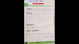 TitrationExperiment 1 Class XI Sindh board Acid base titration Practical [upl. by Downing578]