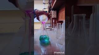 Colour🎨 change chemical reaction with the help of sucrose sodium Hydroxide amp potassium permagnet 🧪 [upl. by Durwyn653]