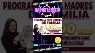 💸😱 ¿CÓMO PUEDO OBTENER 8000 PESOS 😱💸 PROGRAMA PARA MADRES SOLTERAS 🤱🏽💳💰✨ [upl. by Tati]