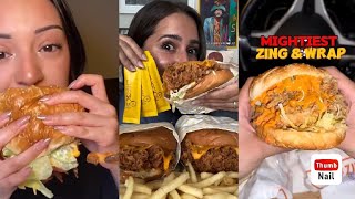 Compilation of EATING Burgers asmr  fries and shawarma and Hum burgers and cheese [upl. by Harutek878]