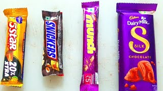 cadbury dairy milk vs munch vs 5star vs snnker chocolate 🍫 youtube cadbury [upl. by Ahsirahc]