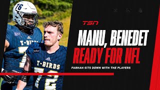 UBC Thunderbirds offensive linemen Manu and Benedet discuss their NFL futures [upl. by Amhser]