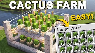 The EASIEST Cactus Farm in Minecraft 121 Tutorial [upl. by Halonna]