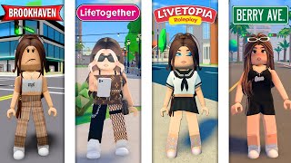 BROOKHAVEN VS LIFETOGETHER VS LIVETOPIA VS BERRY AVENUE VS METROLIFE SUR ROBLOX [upl. by Onirefes]