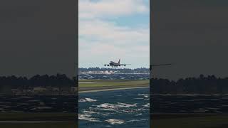 beautiful view of airplanes when landing EPS 108 [upl. by Brandes]