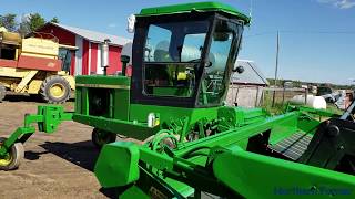 Freshly Painted John Deere Windrower [upl. by Nally]