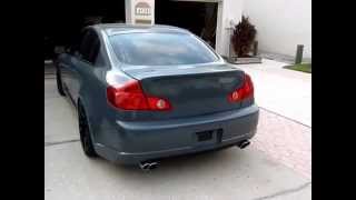 G35 Sedan Quad Exhaust  Custom Tru Dual System [upl. by Brandie]