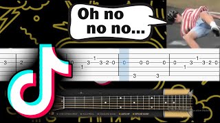 Capone  Oh No Tik Tok MEME Compilation  Guitar tutorial TAB [upl. by Annavoj]